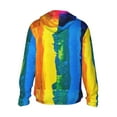 thumbnail image 2 of Goofa Rainbow Colored Printed Women's UPF 50+ Sun Protection Hoodie Jacket Lightweight Long Sleeve Sun Shirt for Women with Pocket Hiking Outdoor-X-Large, 2 of 9