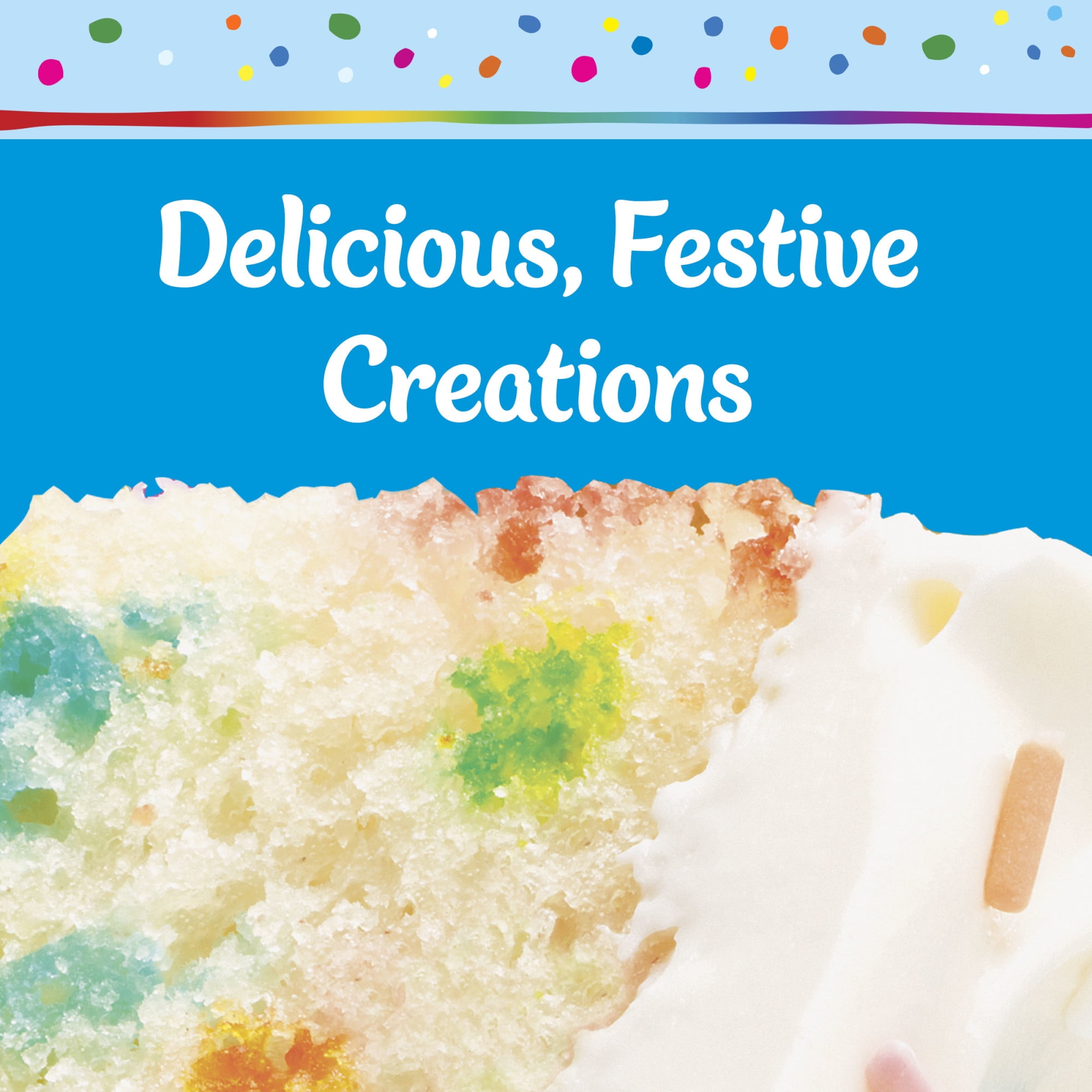 Pillsbury Funfetti Cake Mix with Candy Bits, 15.25 oz Box