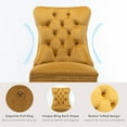 ODUSEDAILY Yellow Velvet Dining Chairs Set of 4, Kitchen & Dining Room