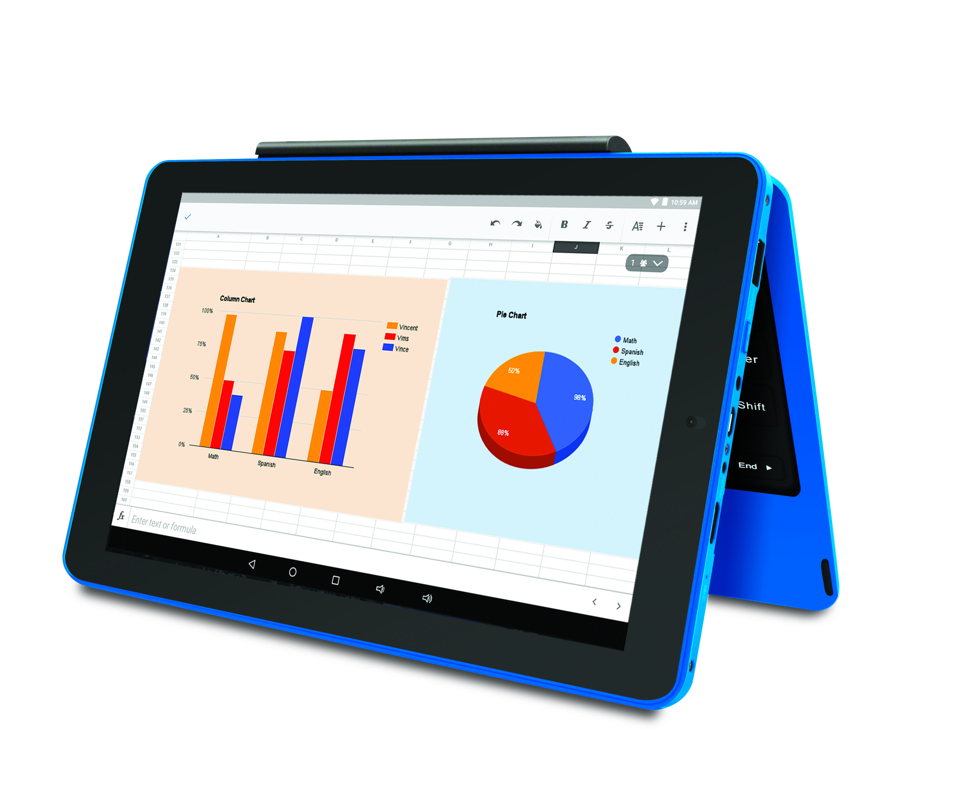 RCA Galileo Pro 11.5" 32GB 2-in-1 Tablet with Keyboard Case Android OS, Blue (Google Classroom Ready) - image 2 of 5