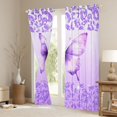 thumbnail image 3 of Homewish Gradient Butterfly Black Out Curtains For Female Men Adults,Dreamy Princess Curtains Pack of 2 (42x63 Each),Bling Cheetah Print Bedroom Curtains,Lightweight Room Decor, 3 of 6
