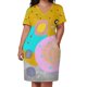 thumbnail image 3 of Vestido largo con bolsillos sueltos y abstractos amarillos, estilo coreano, para verano, dama de honor, 2025, 3 of 7