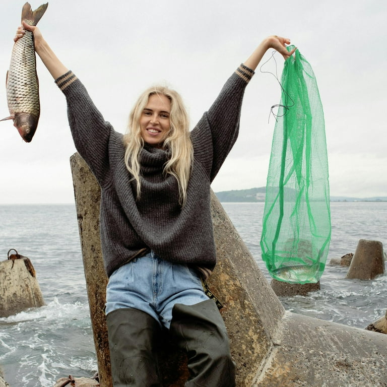 Fishing Net Wear-resist Large Capacity Catching Bag Foldable Bait