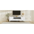 thumbnail image 4 of Xukmct Entertainment Center for TVs up to 80 Inches, Wood TV Stand with Open Shelf and 2 Drawers, TV Cabinet for Living Room, Office, White, 4 of 10