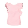thumbnail image 3 of Pink M WIZUTIZ Workout Tops for Women up to 60% Off Loose Fit Comfy Cotton Soft Blouse Solid Plus Short Sleeve Tops Plain Ladies Flowy Tee Athletic Holiday Beach Tshirt Cotton Blend Crew Neck T-shirt, 3 of 5
