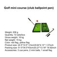 thumbnail image 3 of Xingzhi Mini Golf Club Pen Set with 3 Putters Flag Desktop Sports Game Course Putting Green Balls Ballpoint Entertainment, 3 of 5