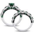 thumbnail image 4 of Everly Women's Created Emerald 10K White Gold Bridal Set, 4 of 8