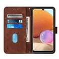 thumbnail image 3 of Wallet Case for Samsung Galaxy A32 5G, Luxury PU Leather Shockproof Crossbody Flip Cover with Stand Card Slots Magnetic Clasp Shoulder Strap Phone Case for Samsung Galaxy A32 5G 6.5 Inch,Brown, 3 of 10