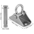thumbnail image 4 of Aosiyp Soporte para Hamaca de Yoga, Ganchos para Techo, Acero Inoxidable para Interiores Hebilla para Techo, Gancho para Montaje Disco Fijo con 2 Pernos Suspensión para Ganchos para Techo Soporte Amonsee No, 4 of 6