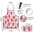 thumbnail image 3 of Strawberry Plants Fruit Heart White Pattern Apron-Garden Aprons for Women with Pockets-Cotton Linen Waterproof Kitchen Cooking Gardening Aprons Adjustable for Kitchen,Cooking,BBQ and Salon 33x27 Inch, 3 of 7