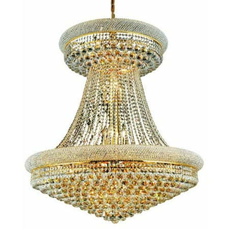 Elegant Lighting 1800g36sg Primo 28 Light Two Tier Crystal Elegant Lighting 1800g36sg Primo 28 Light Two Tier Crystal Chandelier Finished In Gold With Clear Crystals Com