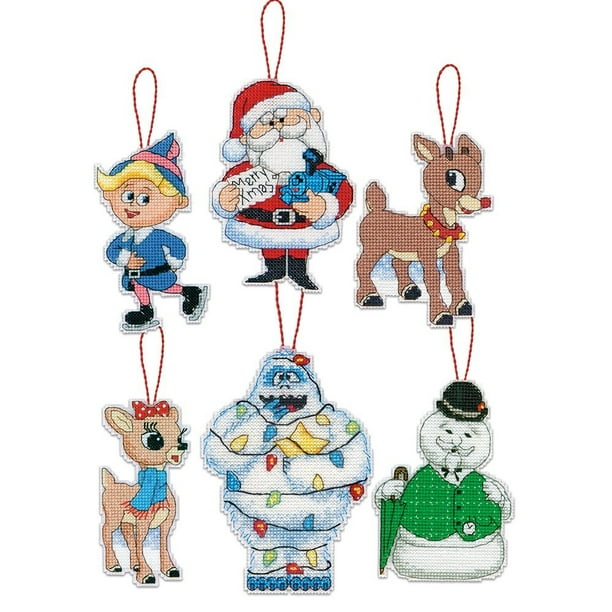 7008958 Dimensions Rudolph Cross Stitch Ornament Kit, Counted cross