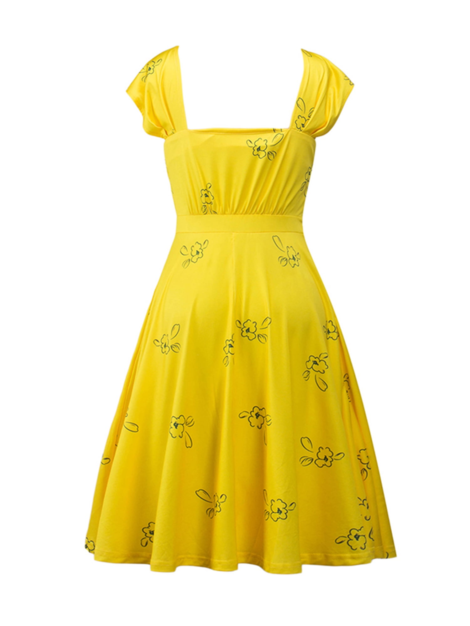 yellow swing dress