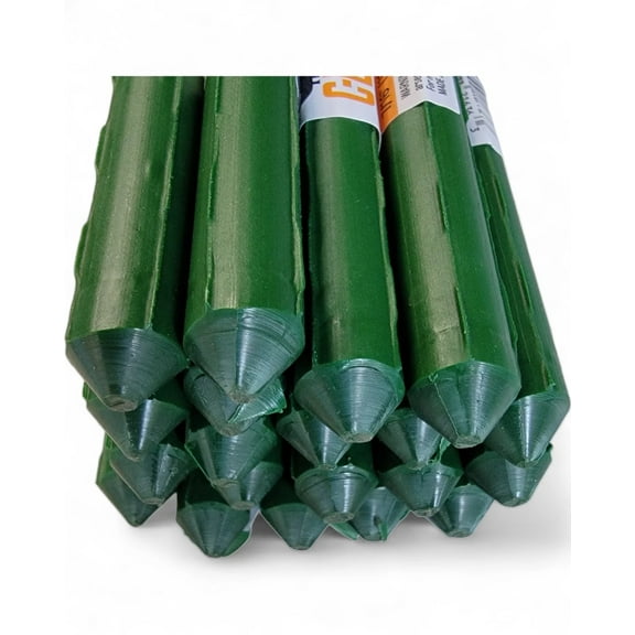 20 Garden Stakes (2.5' 3', 4', 5', and 6') Sturdy Steel Plant Stakes. All 7/16 diameter - Extra Grabby Coating