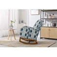 thumbnail image 4 of Luccalily Rocking Accent Chair,Upholstered Glider Chair with Fabric Padded Seat and Solid Wood Base, Armchair with Side Pocket for Nursery,Modern Design for Living Room, Bedroom, 4 of 11
