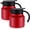Red, variant on 2 Pcs Thermal Coffee Carafes for Keeping Hot/cold Stainless Steel Small Coffee Creamer Container Double Wall Vacuum Insulated Tea Pot Milk Beverage Dispenser for Party Home (27 oz,Orange)