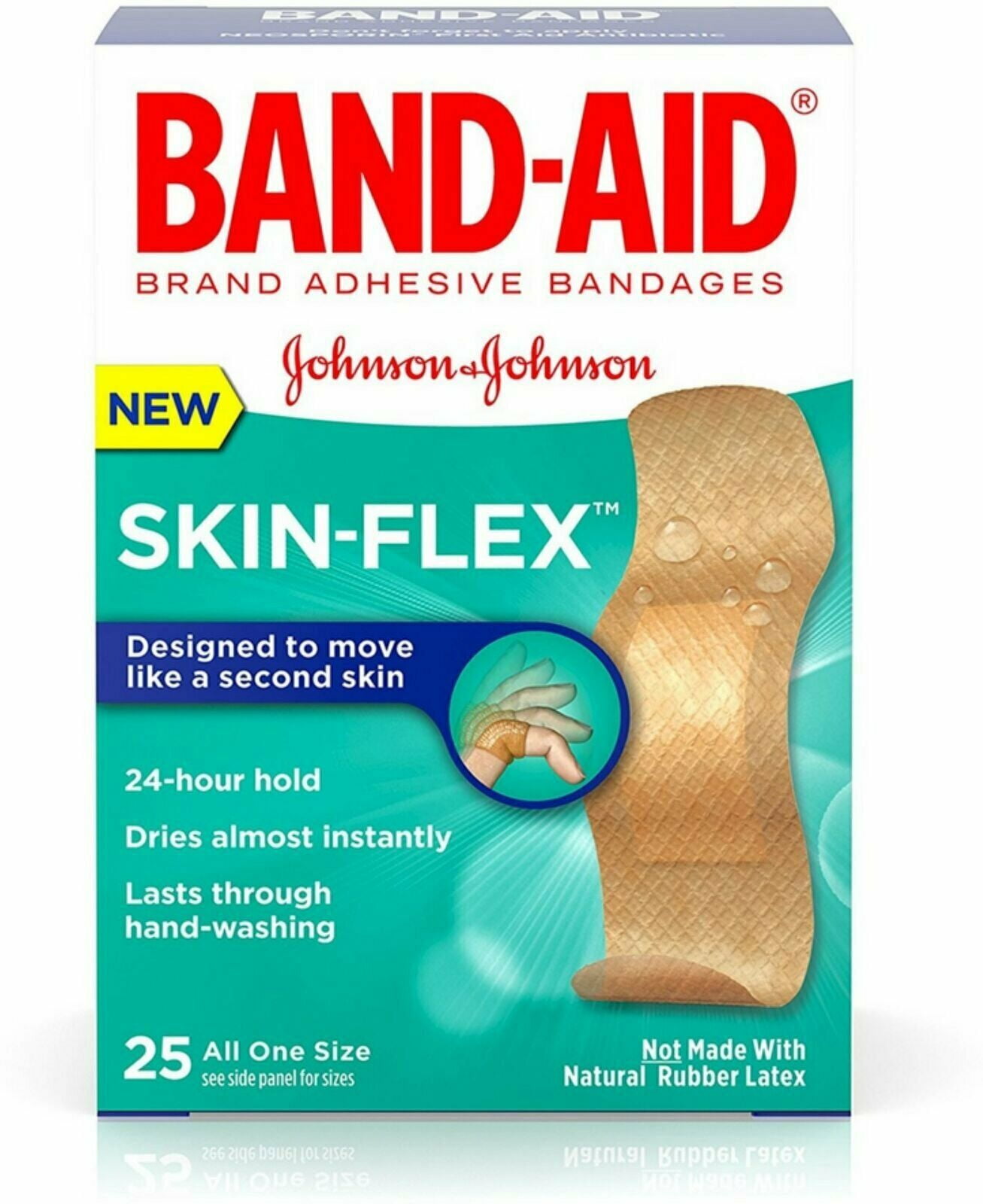 Band-Aid Motion Max Skin-Flex Adhesive Bandages, All One Size, 25 ct, 5 Pack