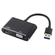 CY USB 3.0 2.0 to HDMI VGA HDTV Adapter Cable External Graphics Card for Windows Mac Laptop