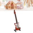 thumbnail image 4 of Miniature Guitar Toy, Safe Wood Educational Delicate Craftsmanship Miniature Musical Guitar Comfortable Touch Exquisite Shape  for Home Decoration for Children, 4 of 7
