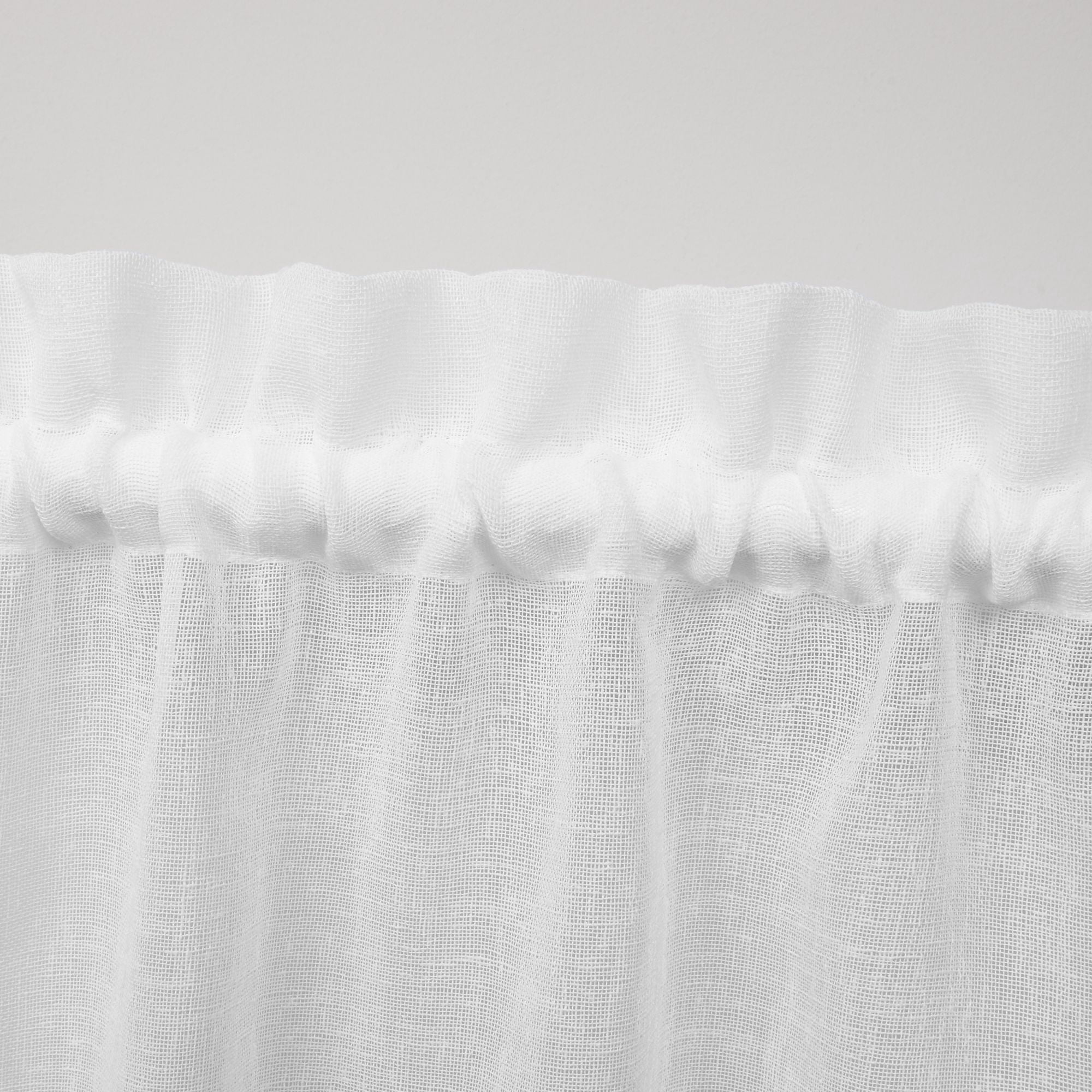 Exclusive Home Curtains Belgian Sheer Rod Pocket Tier Curtain Panel Pair, 26x36, White, Set of 2