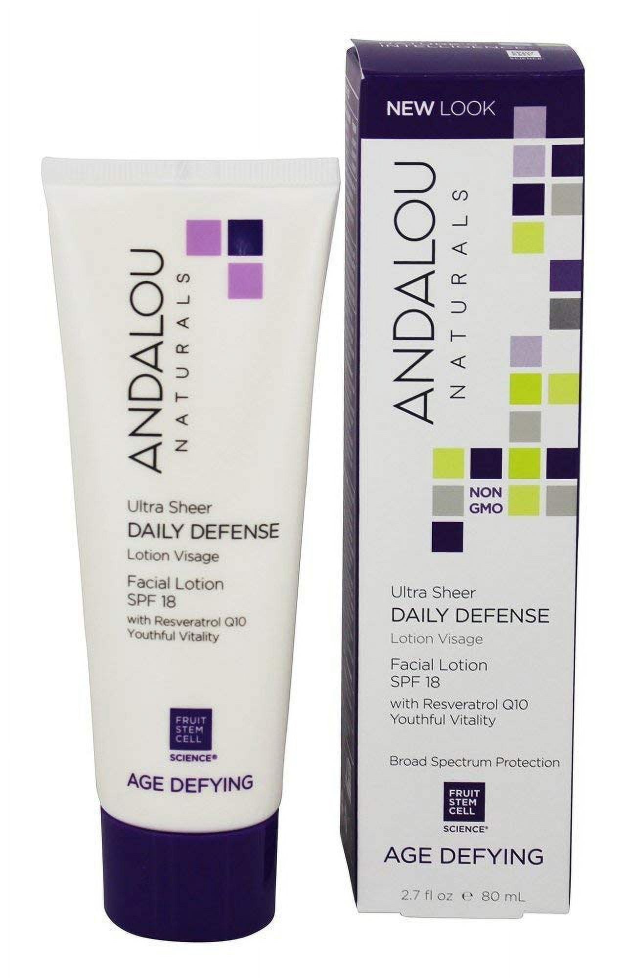 Andalou 1007230 Ultra Sheer Daily Defense Facial Lotion SPF 18 2.7 oz. (Pack of 2)