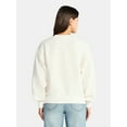 thumbnail image 3 of Time and Tru Women's Reverse Fleece Pullover Sweatshirt, XS-XXXL, 3 of 5
