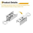 thumbnail image 4 of 400 Pcs Fold Over Cord Ends, 10.2x2.5mm Ribbon Crimp Ends Cap, Clasp Tips for Leather Craft Making Diy (Silver), 4 of 6