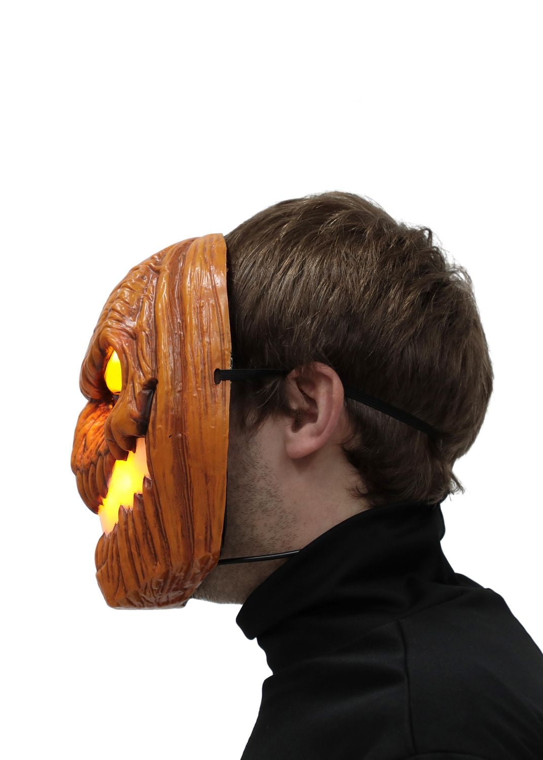 Way to Celebrate Adult Unisex Halloween Light Up Flaming Hallows Hellion Mask Costume Accessory