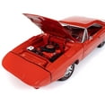 thumbnail image 3 of 1969 Dodge Charger Daytona Red with White Tail Stripe and Red Interior "Muscle Car & Corvette Nationals" (MCACN) "American Muscle" Series 1/18 Diecast Model Car by Auto World, 3 of 6