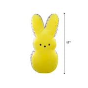 Peeps Embellished Bunny Plush Toy, Yellow, 17-inches