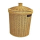 thumbnail image 3 of Cesto para la ropa sucia tejido a mano, cesta de almacenamiento con gran abertura, decorativo. L, 3 of 9