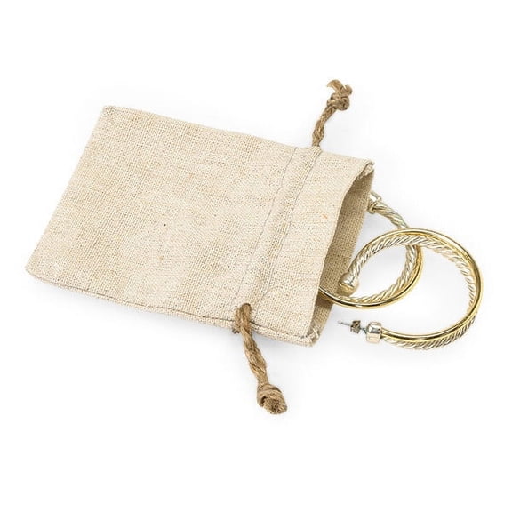 Pack of 12, Solid Linen Bags w/Drawstrings 3 X 4" Perfect For Jewelry, Soaps, Cosmetics, Favors & Gift Cards