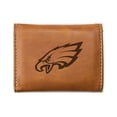 thumbnail image 2 of Football Rico Industries Philadelphia  Brown Laser Engraved Trifold Laser Engraved Tri-Fold Wallet - Men's Accessory, 2 of 8