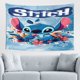 thumbnail image 1 of Tapiz de pared Stitch Azul, decoración de pared para el hogar, arte de pared para niños y niñas, decoración de dormitorio, sala de estar, 60 x 40 pulgadas, 1 of 8