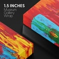 thumbnail image 4 of wall26 Canvas Print Wall Art Bright Red, Orange, Yellow, Blue and Green Color Blocks with Texture Abstract Shapes Illustrations Modern Art Bohemian Colorful for Living Room, Bedroom, Office - 12&quot, 4 of 5