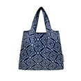 thumbnail image 3 of Wrapables Medium Foldable Tote Nylon Reusable Grocery Bags, Navy Deco, 3 of 6