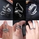 thumbnail image 5 of Sonducket Juego de anillos punk vintage Anillo de serpiente Anillo de dedo ajustable con tentáculo de pulpo, serpiente, garras de dragón, juego de Ropa, zapatos y accesorios Miscelánea Numero 3 Sonducket AP006524-03, 5 of 6