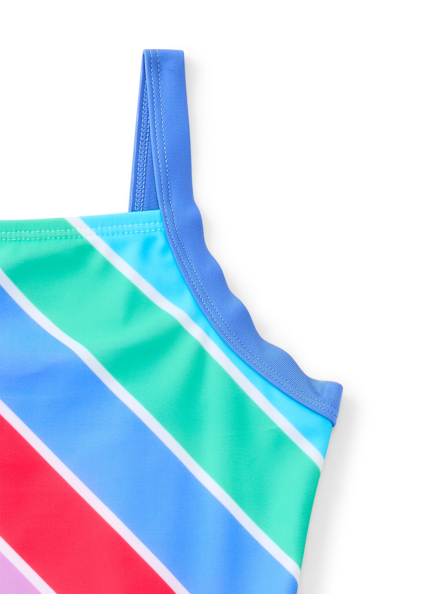 Wonder Nation Girls One Piece Swimsuit with UPF 50+, Sizes 4-18 & Plus