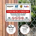 thumbnail image 4 of Do Not Leave Packages Here Sign, Please Ring Bell Or Knock Hard, 10x7 Aluminum, 4 of 8