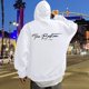 thumbnail image 1 of MHFRRA Sudadera con Capucha y Estampado de Letras para Un Estilo Casual Elegante y Cómodo Sudadera Tipo Jersey para El Día A Día Blanco, 1 of 5