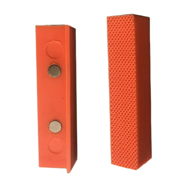 2 piezas atraen almohadillas de la jaw de la tornillo de tornillo de joyas suaves de fabricación de joyas de naranja accesorios de carpintería de 6 pulgadas
