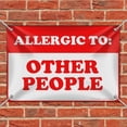 thumbnail image 2 of Allergic to Other People Funny Humor Home Business Office Sign, 2 of 4