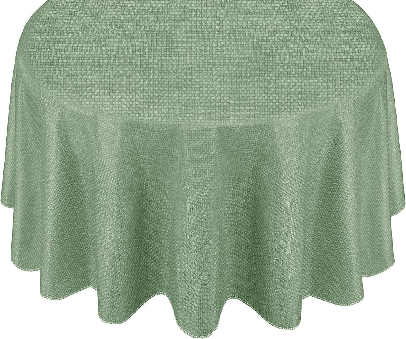 Basketweave Solid Color Vinyl Flannel Backed Tablecloth, Basket Weave