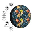 thumbnail image 4 of Naloa Blue Floral PVC Leather Spare Tire Wheel Cover for Car Truck SUV Camper Trailer Universal Fit many size14 inch, 4 of 6