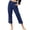 Navy, variant on PMVFHDE Women's Casual Straight Leg Pants Elastic Waist with Side Pockets Zipper Detail Pull On Trousers Navy,S