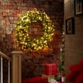 thumbnail image 7 of Casafield 60 Inch Pre-Lit Artificial Christmas Wreath with LED Lights Indoor/Outdoor Holiday Décor, 7 of 7