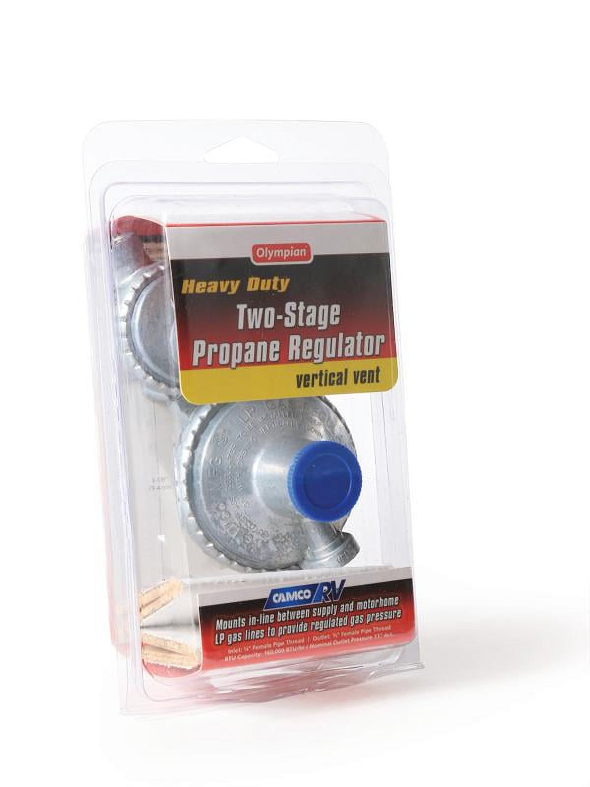 Camco Vertical 2-Stage RV Propane Regulator - Silver (59313)
