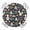 Gray, variant on Festival Balloon Round Table Cover, Playful Party Banners Birthday Cupcakes Black Background Waterproof Fitted Tablecloths for 36"-44" Tables, Washable Picnic Table Cover for Dining Indoor Outdoor
