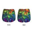thumbnail image 5 of Vsdgher Pride Rainbow Print Women's Running Double Layer Shorts High Waisted with Pockets Elastic Yoga Workout Athletic Gym Sports, 5 of 8
