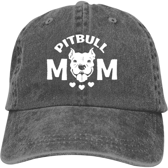 Pitbull Mom Baseball Cap Vintage Adjustable Washed Hats Cowboy Hats Denim Dad Hat for Men Women Boy Girl